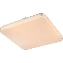 LED Deckenleuchte weiß flach Deckenlampe Schlafzimmerlampe Metall B 27 cm
