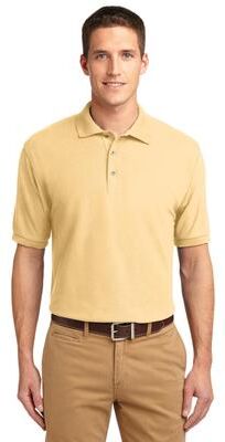 Port Authority K500 Silk Touch Polo Shirt in Banana size 6XL   Cotton/Polyester Blend