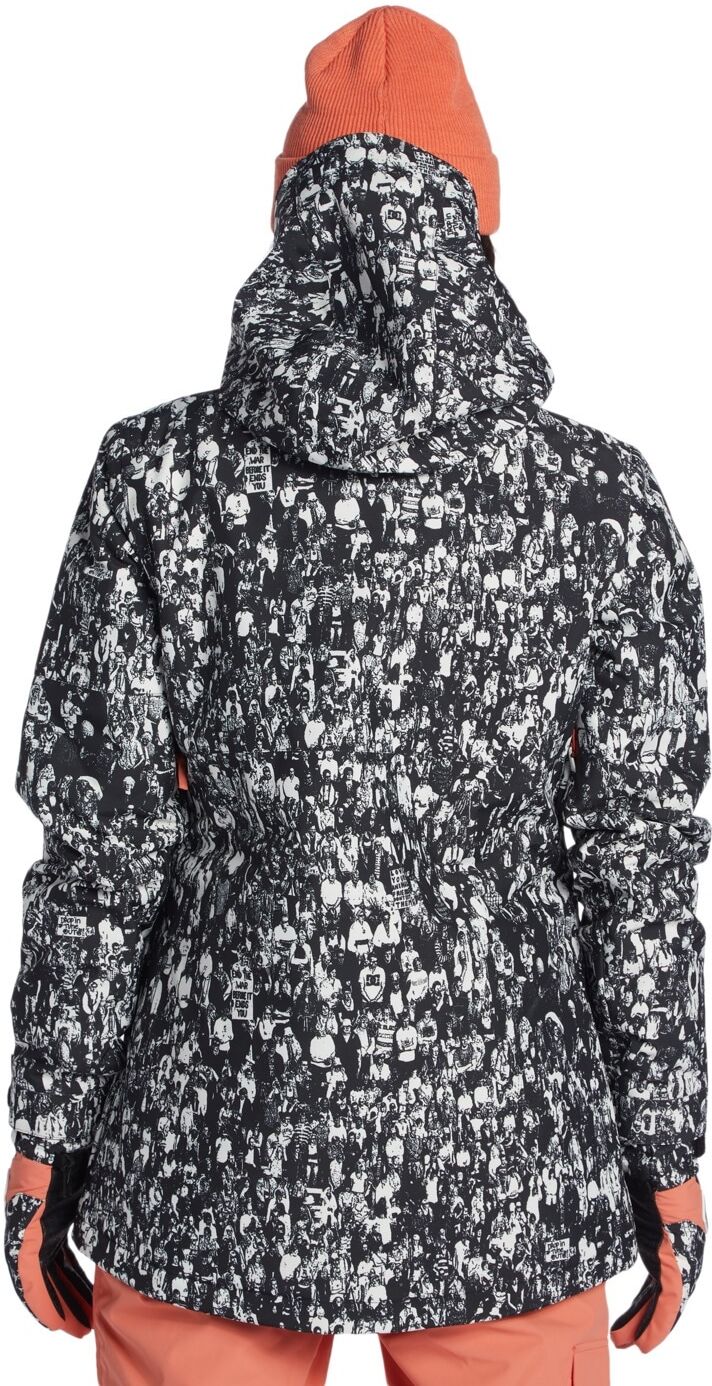 Snowboardjacke DC SHOES "Cruiser", Damen, Gr. XS, schwarz-weiss (chair one blanc de blanc), Obermaterial: 100% Polyester., Jacken Snowboardjacke chair one blanc de blanc XS