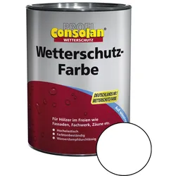 Profi  Consolan  Wetterschutz-Farbe  Weiß  2,5  L