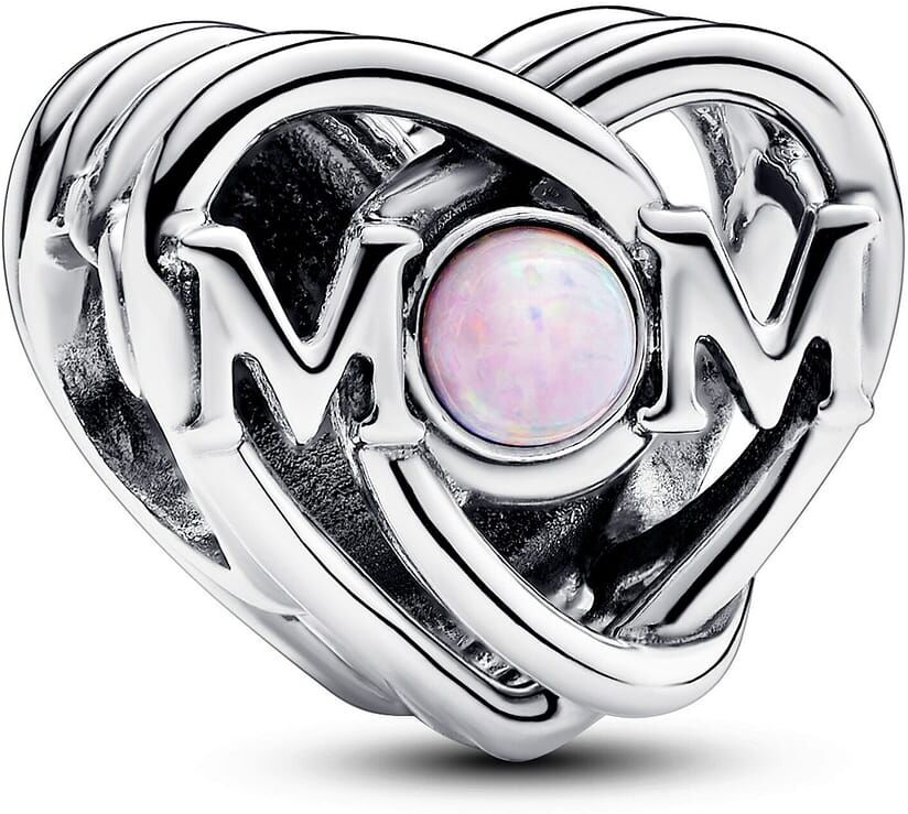 Charm Pandora Mum Et Cœur Ajouré Femme