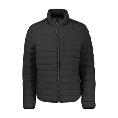 Blouson LERROS, Herren, Gr. L, schwarz, Web, Obermaterial: 100% Polyester, normal hüftbedeckend, elastischer Bund, Jacken Blouson, Light Weight mit Reißverschluss und Stehkragen