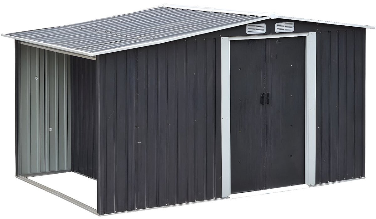 LERY Tuinhuis van grijs gegalvaniseerd staal 6m²