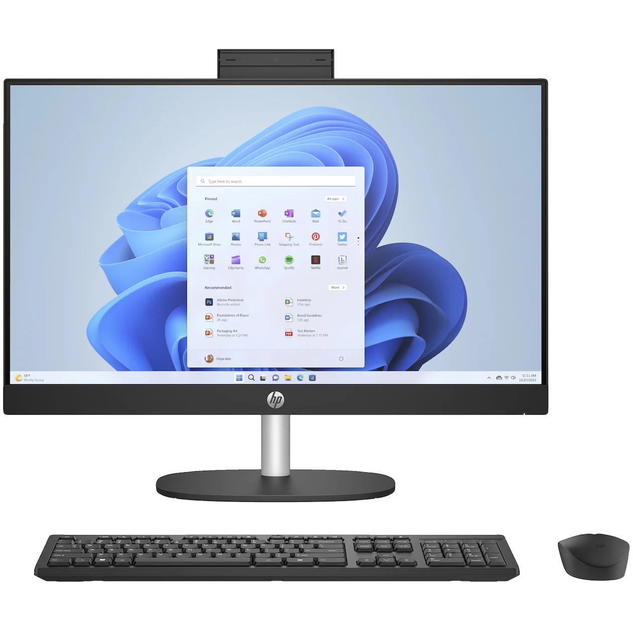 HP 24-cr0055nd All-in-One PC Zwart