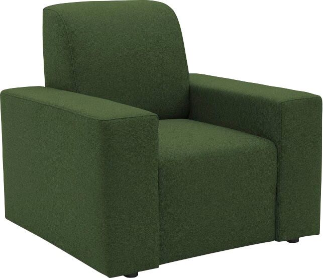Sessel "LOOKS X Cocktailsessel", grün, H:88cm T:88cm, 100% Polyester, LOOKS BY WOLFGANG JOOP, Sessel, Sessel, passend zum Ecksofa LOOKS X
