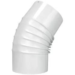 Bertrams ALU-Pu Bogen 04BG45-90 45°, Ø 90 mm, gerippt, ohne Kontrollverschluss