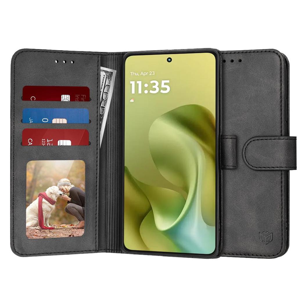 Techsuit - Diary Book - Motorola Moto G86 - Black (Motorola Moto G86) (59748994)