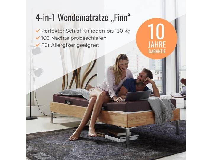 4-in-1 Komfortschaum-Wendematratze Finn