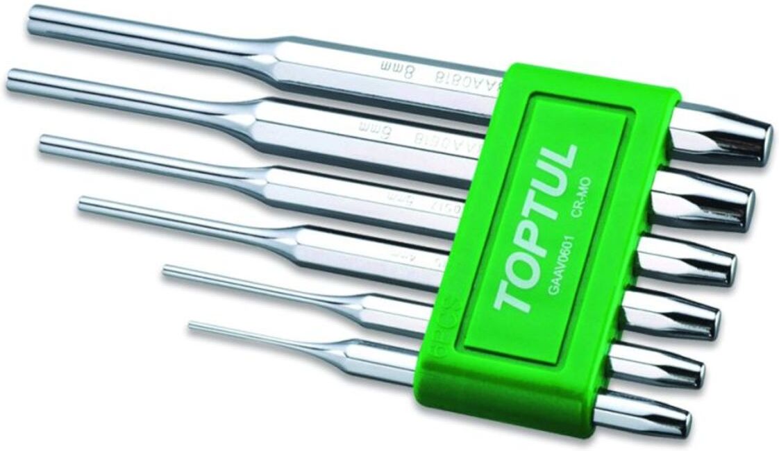 Kit de expulsores TOPTUL 6Stk 3x8x125 4x9,5x150 5x9,5x165 6x12,7x180 8x12,7x181mm