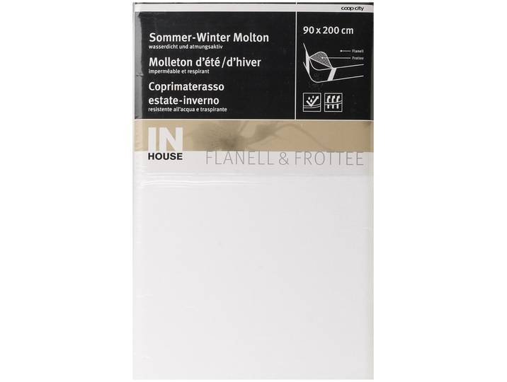 Inhouse Wendeauflage 90x200cm Weiss