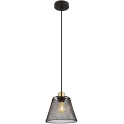 LED Hängeleuchte Pendelleuchte Esszimmerlampe Gitter Schwarz Metall H 120 cm