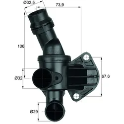 Thermostat Kühlmittel MAHLE TI 6 87 für Audi Seat VW Skoda A3