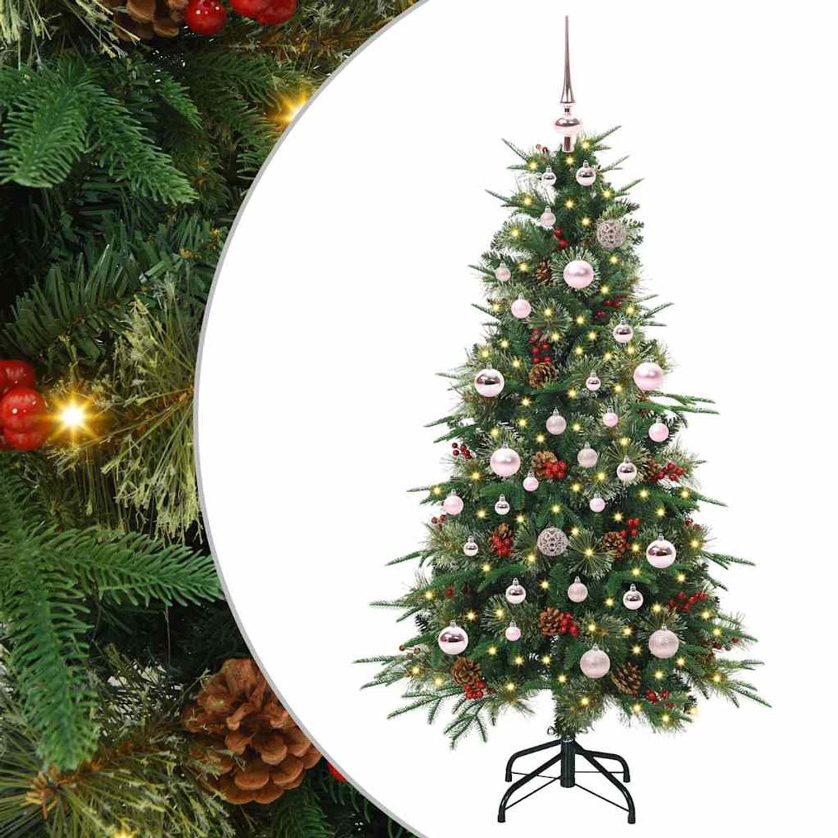 vidaXL Kunstmatige Kerstboom met 150 LED-lampjes, Groen, 150 cm