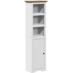 vidaXL Badschrank BODO Weiß und Braun 44x30x160 cm