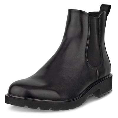 Chelseaboots ECCO "Metropole Vienna", Damen, Gr. 38, schwarz, Leder, Schuhe Chelseaboots, Stiefelette, Schlupfboots, Casual-Boots mit Stretcheinsätze