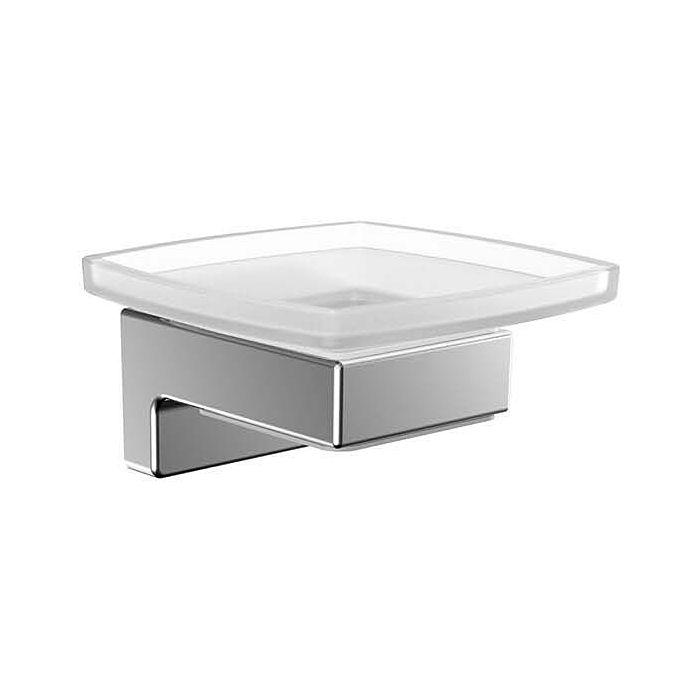 Emco Cue Seifenhalter 323000100 chrom, Kristallglas satiniert