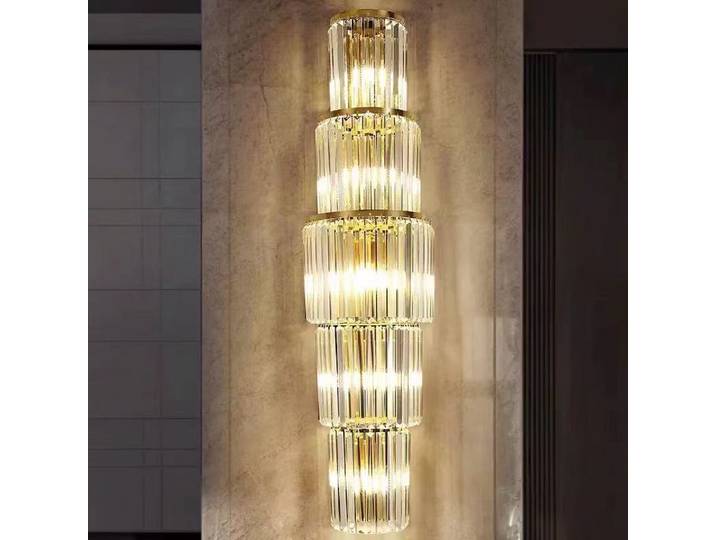Appliques murales en cristal modernes dorées, luminaires muraux en cristal, éclairage mural de chevet en cristal M