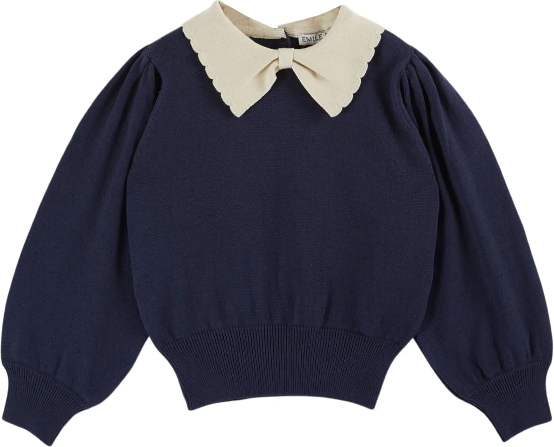 Emile et Ida Pull Col Pierrot Bleu marine 8 ans