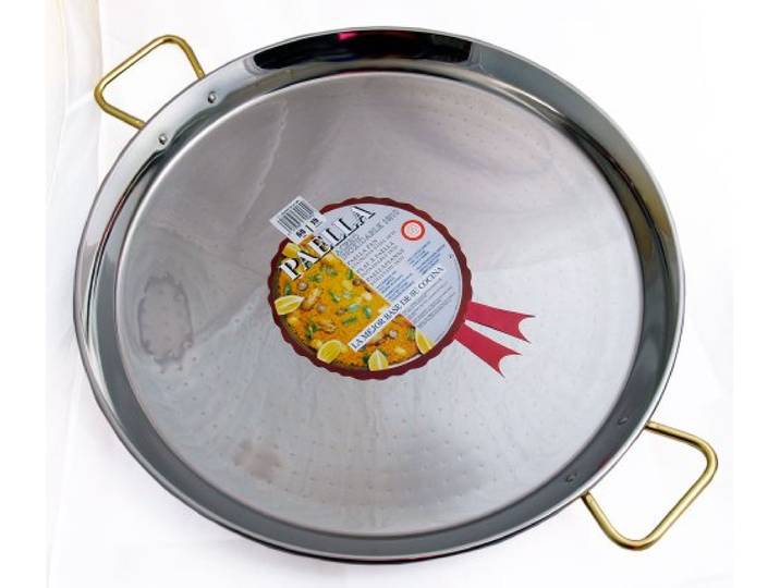 La Ideal Paella-Pfanne, Edelstahl, silberfarben, 90 cm