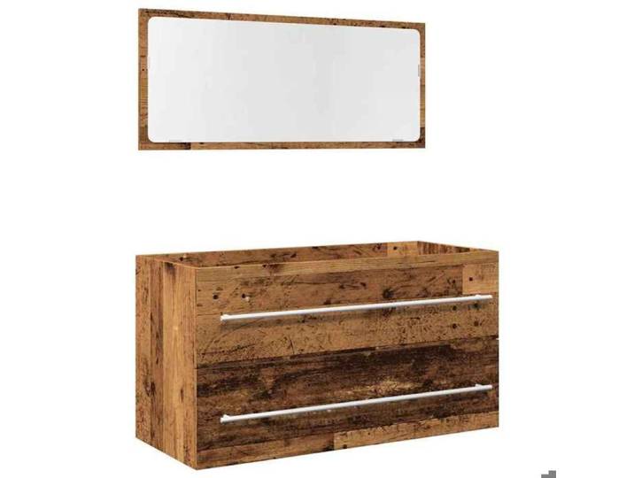 En solde  Jeu de meubles salle de bain 2 pièces - Ensemble de meubles - pour maison - bois d'ingénierie L1748