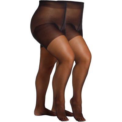 Feinstrumpfhose CAMANO "fine curvy", Damen, Gr. 56/58, schwarz, Obermaterial: 82% Polyamid, 18% Elasthan, unifarben, elastisch, Strumpfhosen Feinstrumpfhose, Curvy-Tights, matt, extra breiter Bund
