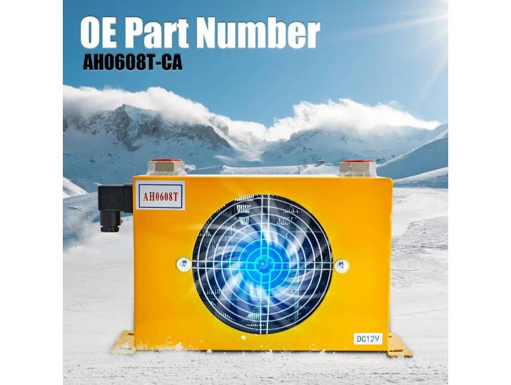 NOUVEAU AH0608T-CA Refroidisseur d'air hydraulique 60L/min, Ventilateur de refroidissement d'air pour matériel, Refroidisseur d'huile 110V/220V/24V, Refroidissement de réservoir de carburant, Vente
