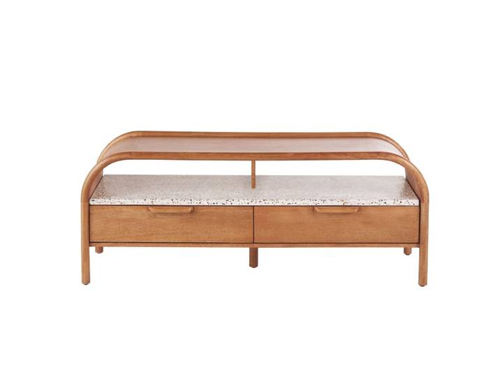 Meuble TV 2 trappes bicolore L140
