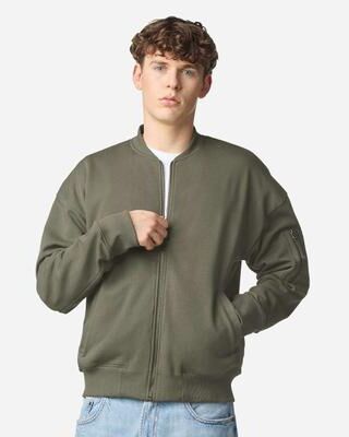 American Apparel FTJ77 French Terry Bomber Jacket in Lieutenant size Small   85/15 cotton/polyester