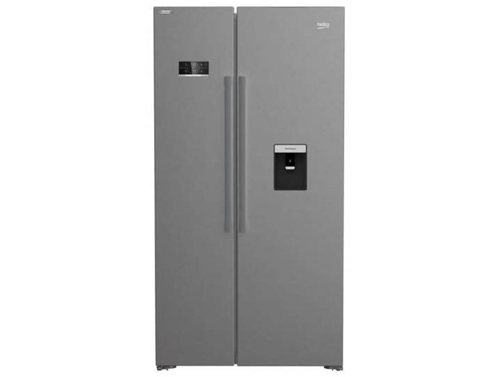 Beko Side-By-Side, Silberfarben, Metall, 91x179x70.5 cm, Küchen, Küchenelektrogeräte, Kühl- & Gefrierschränke, Kühlschränke, Side-by-Side Kühlschränke