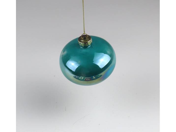 Dekoobjekt AM DESIGN Weihnachstsdekoration aus Glas , grün (türkis), B:8cm H:8cm, Glas, Dekofiguren, Dekoobjekt, 6er Set, BxH: 8x8 cm
