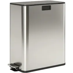 KÜCHENMÜLLEIMER Edelstahl Silber