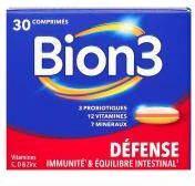 Bion 3 Défense 30 Unités - Boîte 30 comprimés