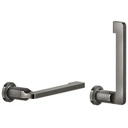 Gessi Inciso Toilettenpapierrollenhalter oder Ersatzrollenhalter zur Wandmontage, senkrecht/waagerecht, 58455706, Farbe: Metall Schwarz PVD