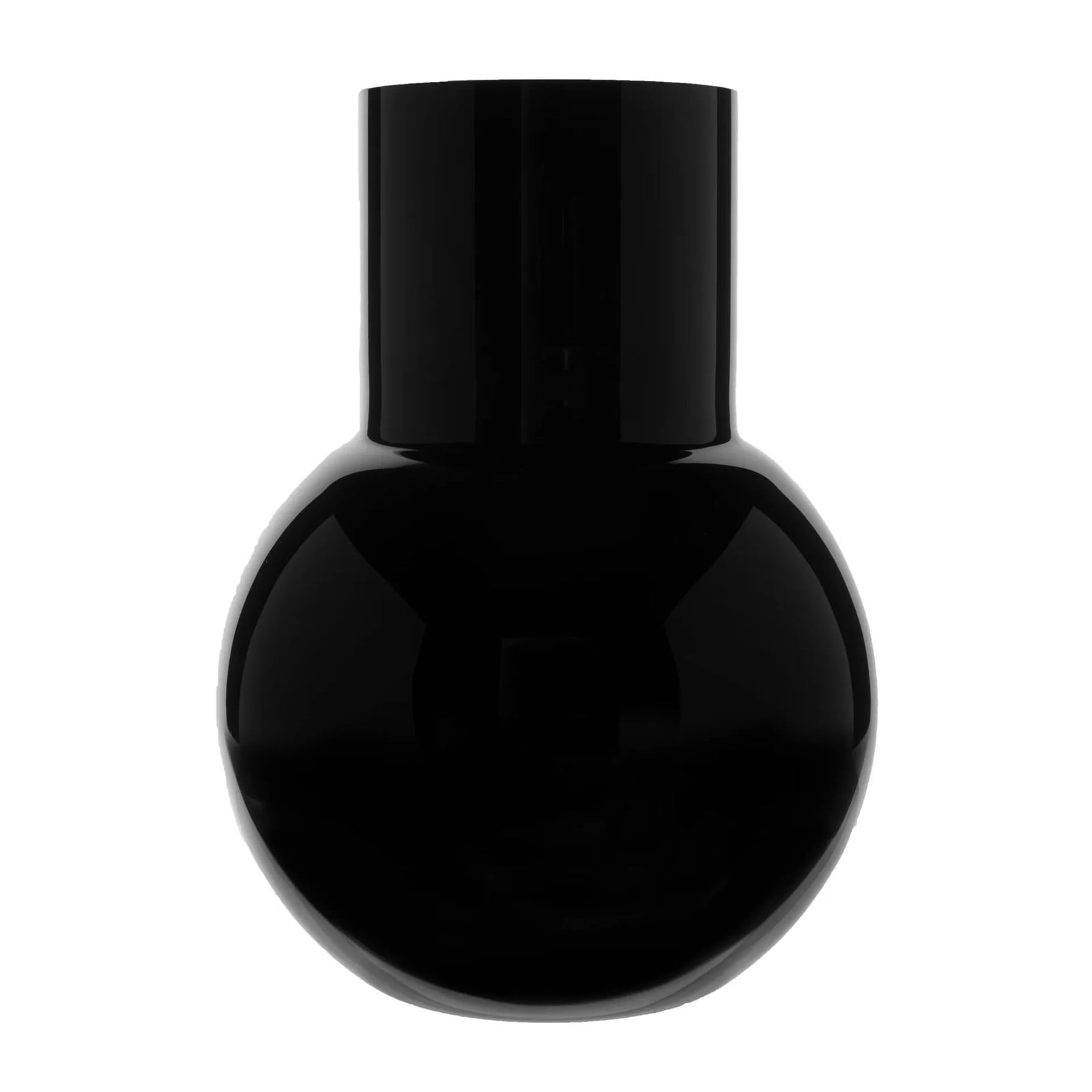 Skrufs Glasbruk Pallo vaas Zwart 20 cm