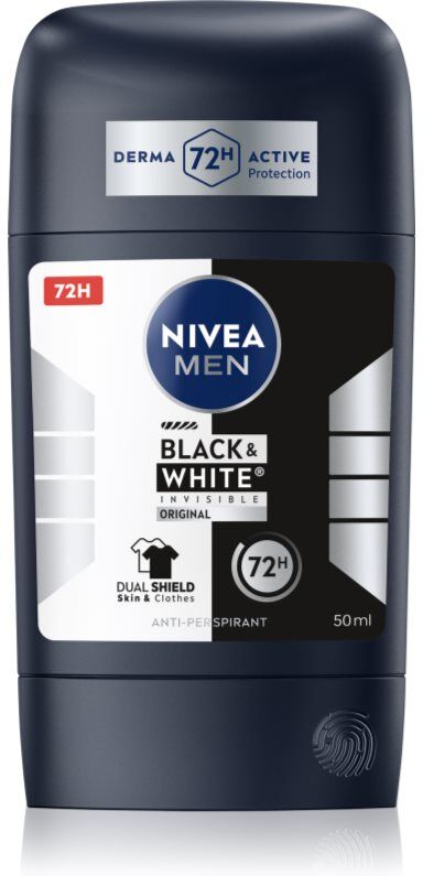 NIVEA MEN Black & White Invisible Original anti-transpirant solide pour homme 50 ml
