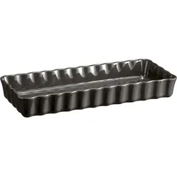 Emile Henry Tarteform 15 x 36 cm, schwarz, Keramik