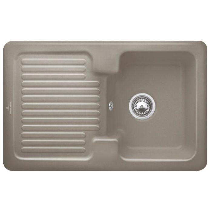 Villeroy & Boch Condor Einbauspüle 674501TR mit Ablaufgarnitur und Handbetätigung, Timber