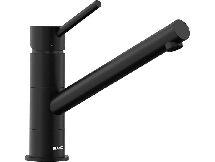 Küchenarmatur BLANCO KANO , schwarz (schwarz matt), B:26cm H:20cm T:55cm, Messing, Armaturen, Küchenarmatur, Rohrauslauf