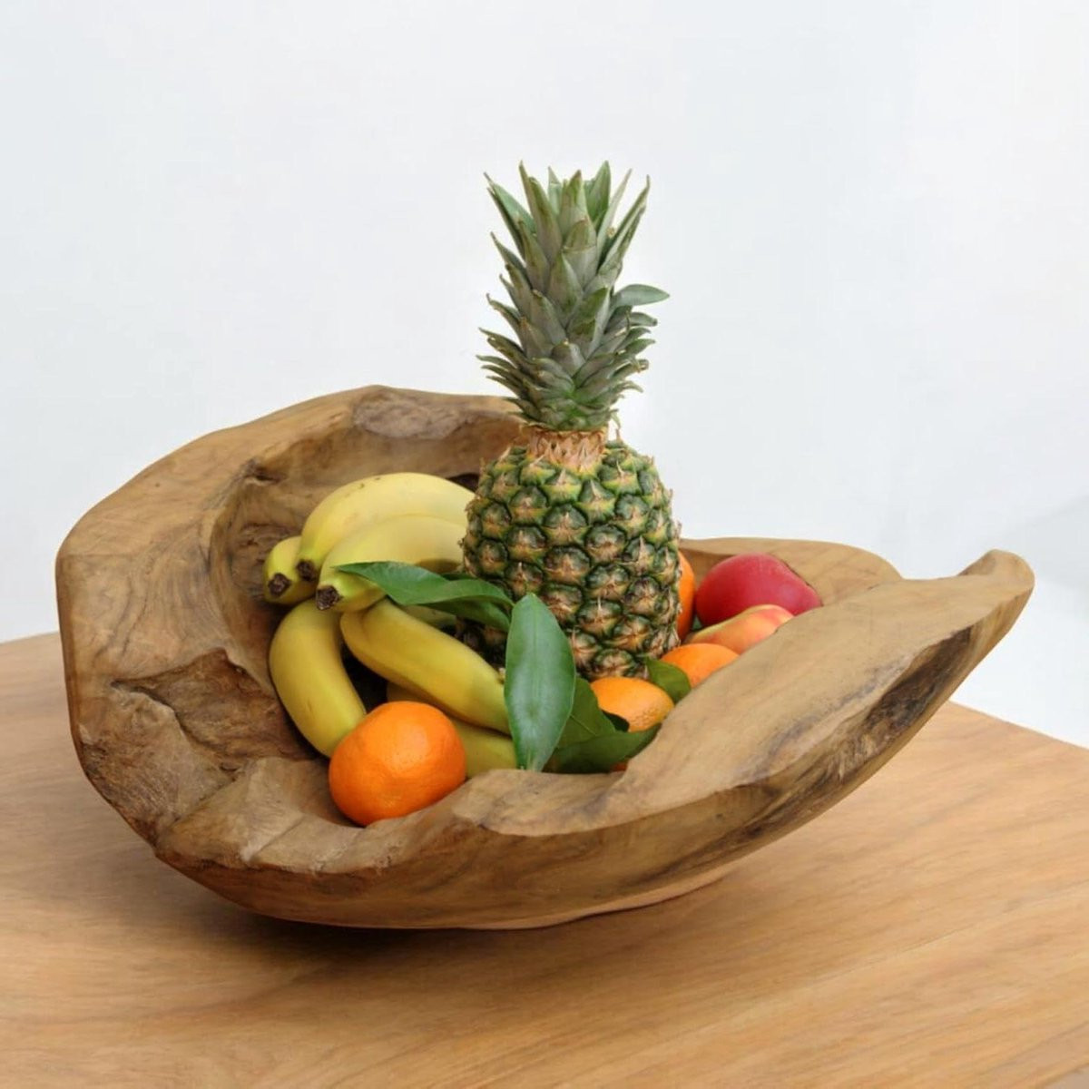 Decoratieve houten schaal - Bruin - Ø 40 cm