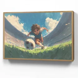 WANDLEUCHTE MIT AKKU Stadion - Fußballer - Ball Farbwechsel 100x70 cm Wandlampe