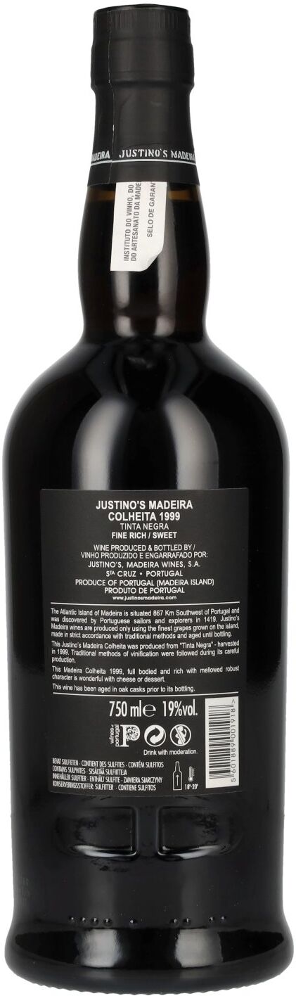 Justino's Madeira Wines Justino's Madeira COLHEITA Tinta Negra 1999 19% Vol. 0,75l