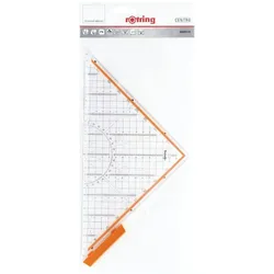rotring Zeichendreieck Kunststoff 30cm transparent Packung mit 6 Stück