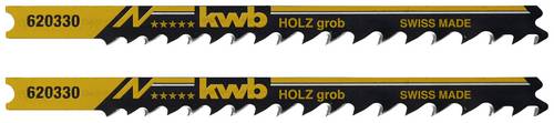 Kwb 620330 Stichsägeblätter, Holzbearbeitung, HCS, Universalschaft, 2 x grob 2St.