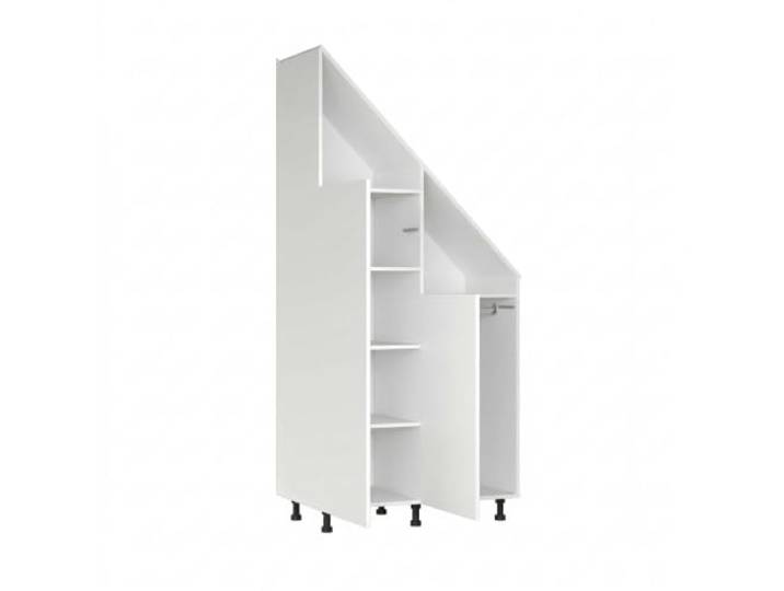 VDD – Fachschrank – Schrägwandschrank – Wandschrank – Weiß – Für Dachschrägen geeignet