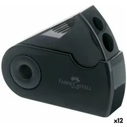 Faber-Castell, Spitzer, Faber Castell 182700 "Sleeve" Double Hole Sharpener Box - Black