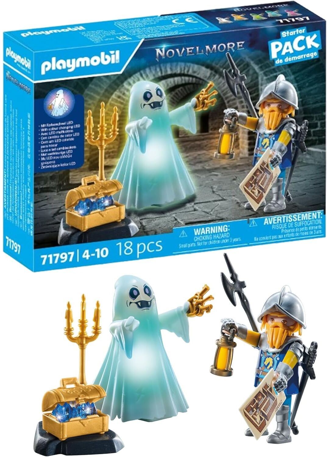 Playmobil Novelmore Castle Ghost & Knight Playset (71797) – Fantasy Toy for Children 4+