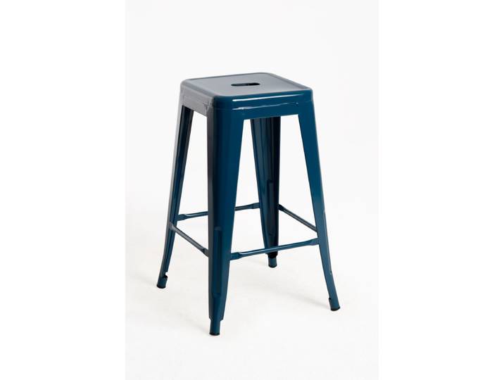 4er Set Torix Niedrige Hocker 65 cm - Blau Öl