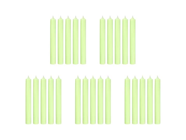 Stabkerze RAINBOW 25er-Set 18cm Limettengrün