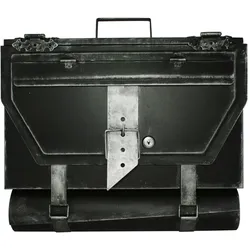 HMF 501 Briefkasten Aktentasche Antik 99, 25 x 40 x 8 cm, Silber