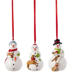 Villeroy & Boch, Christbaumschmuck, Ornamente Schneemänner 3tlg. Nostalgic Ornaments (3x)